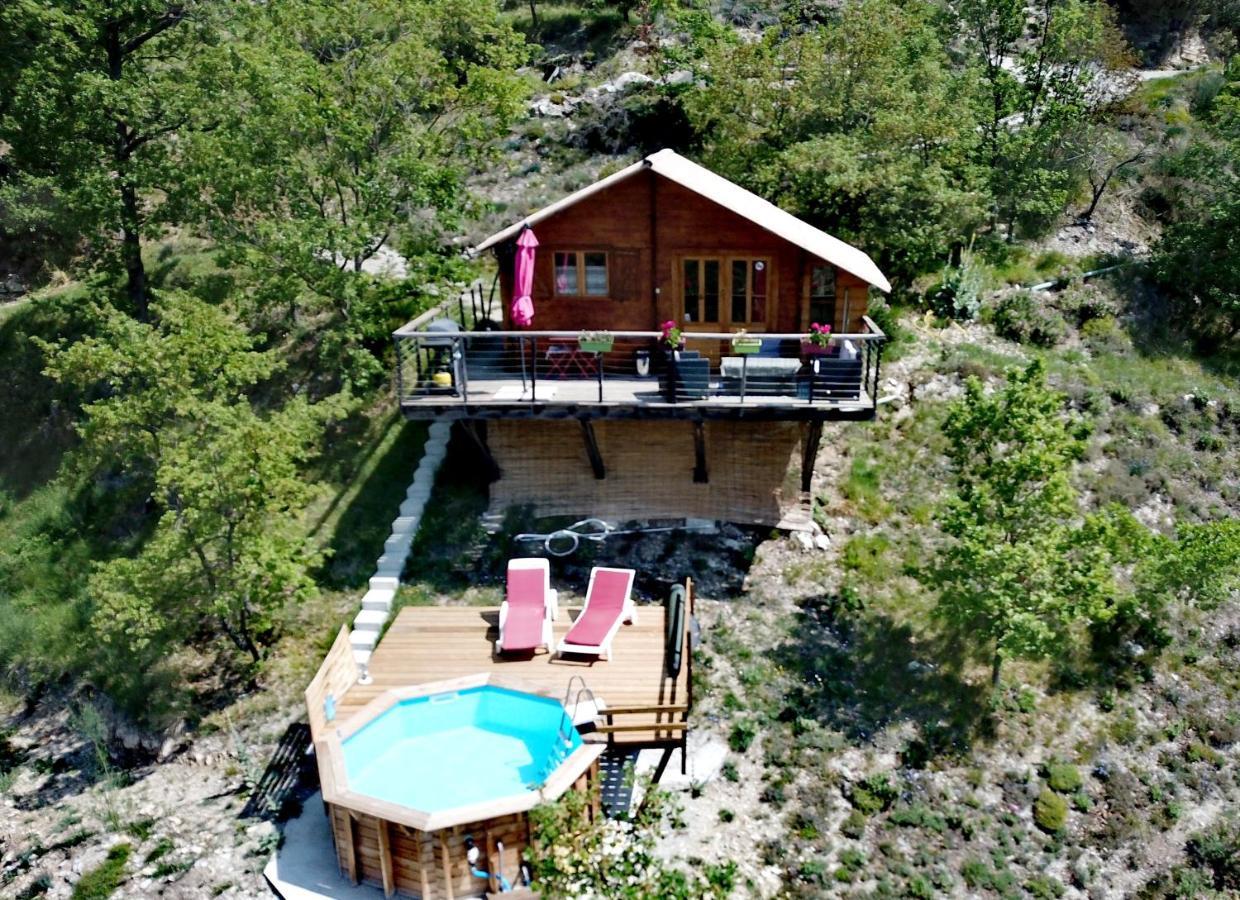 Chalet Sur Pilotis Avec Piscine Privee Luceram Екстер'єр фото