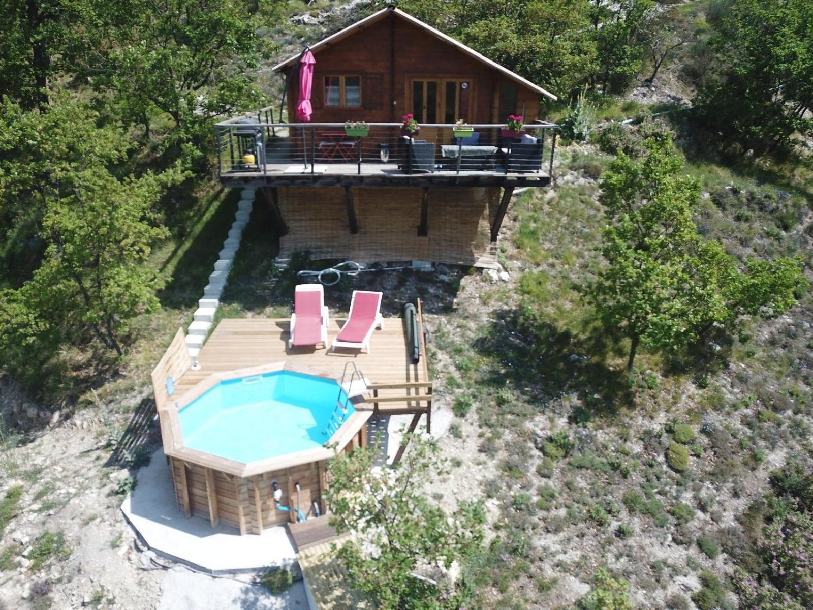 Chalet Sur Pilotis Avec Piscine Privee Luceram Екстер'єр фото